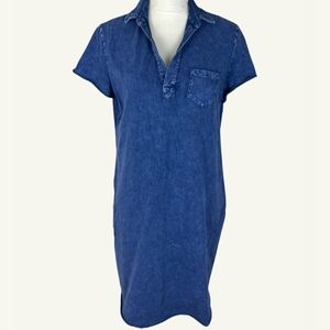 Frank & Eileen Polo Dress Chambray Blue Heritage Jersey Size XS